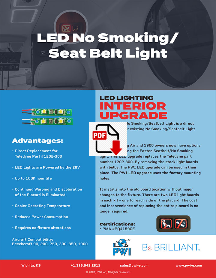 LED upgrade no smoking / seat belt lights