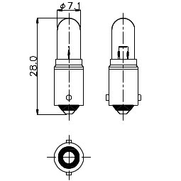 T-2 1/4 BA9s