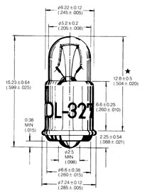 T-1 3/4 midget flanged 327LSV