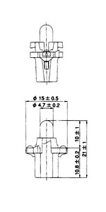 T-1 1/2 PBA PCB Lamp Bayonet 5015