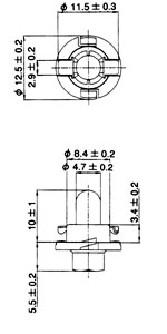 T-1 1/2 PBC PCB Lamp Bayonet 5015