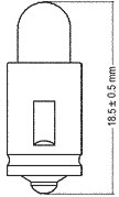 BA7 Single Chip LED Red 24PD
