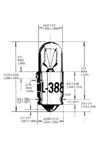 T-1 3/4 Midget Grooved Based Lamp 346